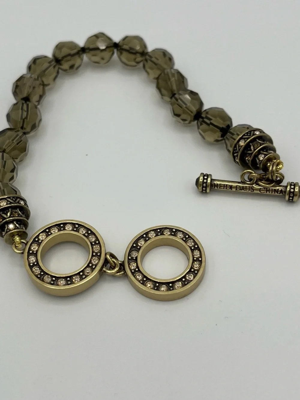 Complete 4-Piece Heidi Daus Classic Edition Swarovski Crystal Taupe Beaded Jewel